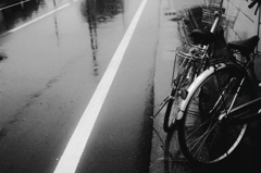 雨に濡れて