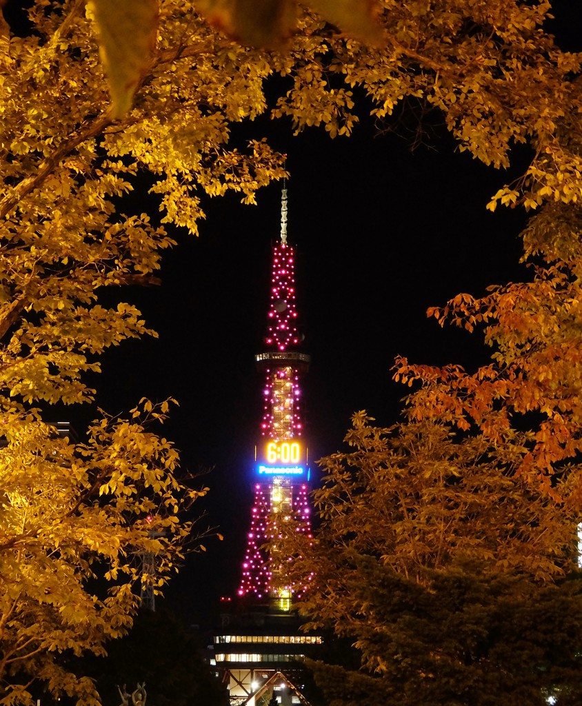 テレビ塔にも秋の訪れ