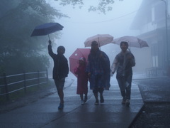 雨のなか