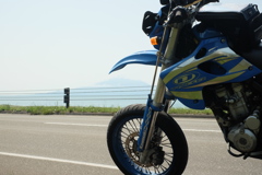 バイクと利尻富士