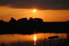 夕日