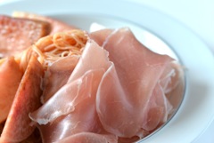 桃と生ハムパスタ