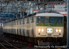 2018年1月6日　アサ練１８５系