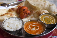 シーフードカレーとチキンカレー