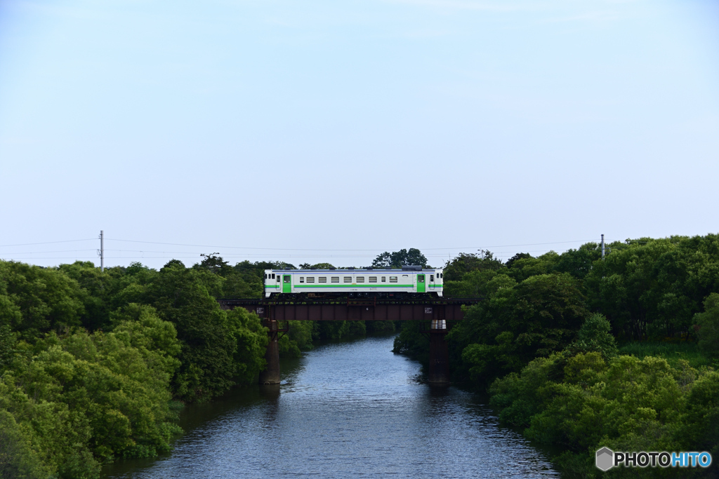 真夏の当別川