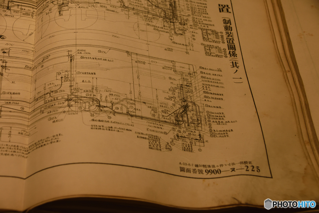 100年前の図面　9900形（後のD50形）蒸気機関車3
