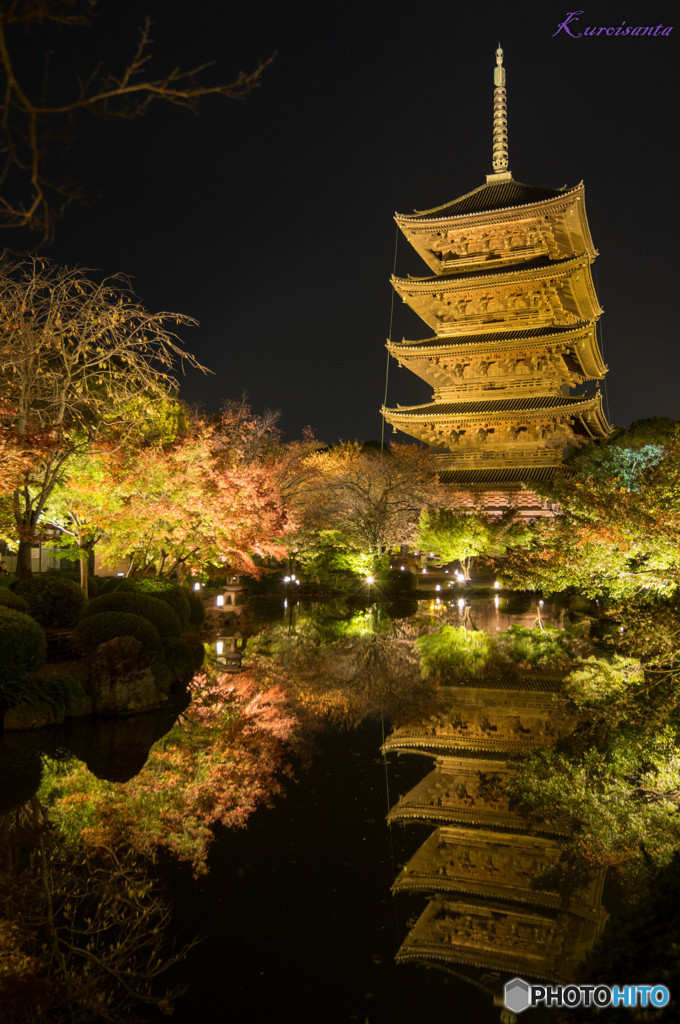 東寺のライトアップ
