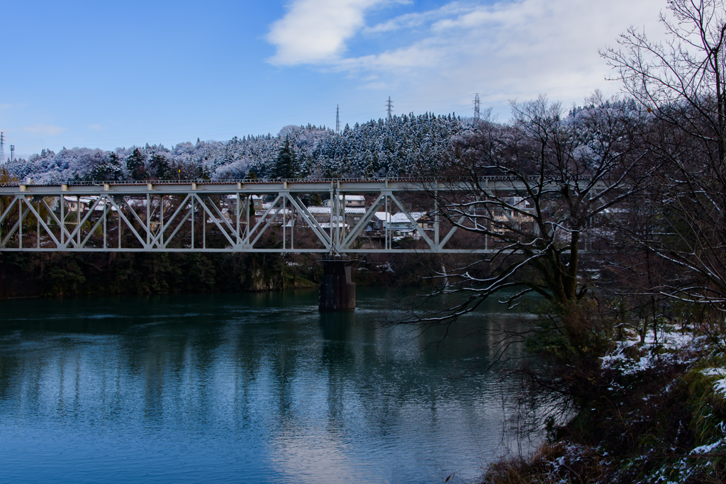 神通峡　高山線鉄橋