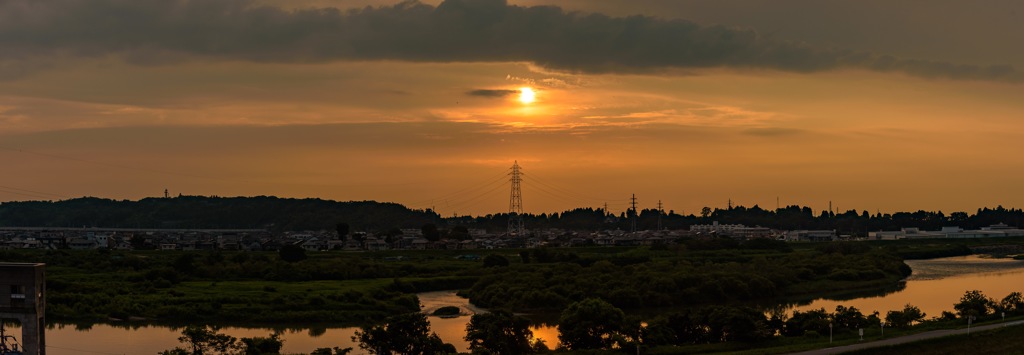 つかの間の夕焼け