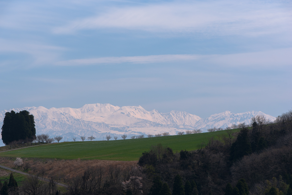 春の立山連峰