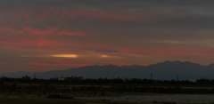 紅の空