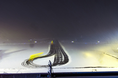 雪景色　懸命の除雪作業