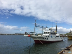 イカ釣り漁船