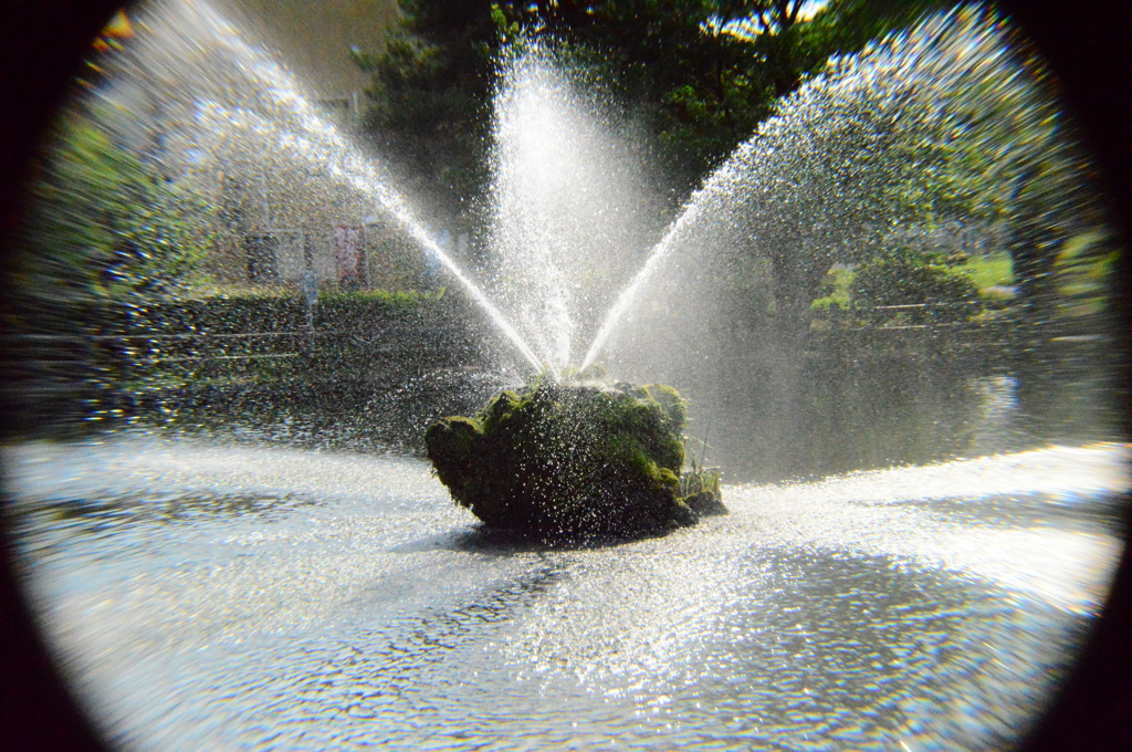 噴水の大シャワー