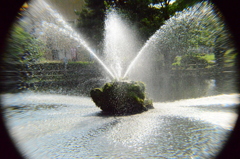 噴水の大シャワー