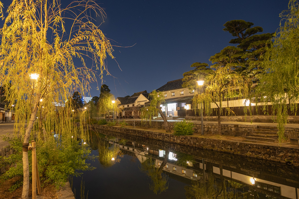夜に輝く美観地区