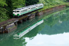 会津川口駅発 一番列車