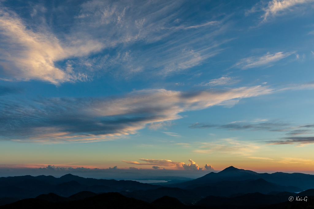 磐梯山夕景