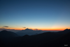 磐梯山の夕景