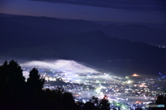 雲と夜景と朝焼けと③