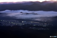 雲と夜景と朝焼けと①