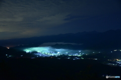 雲と夜景と朝焼けと④