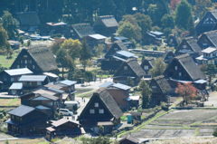 展望台から白川郷を眺める