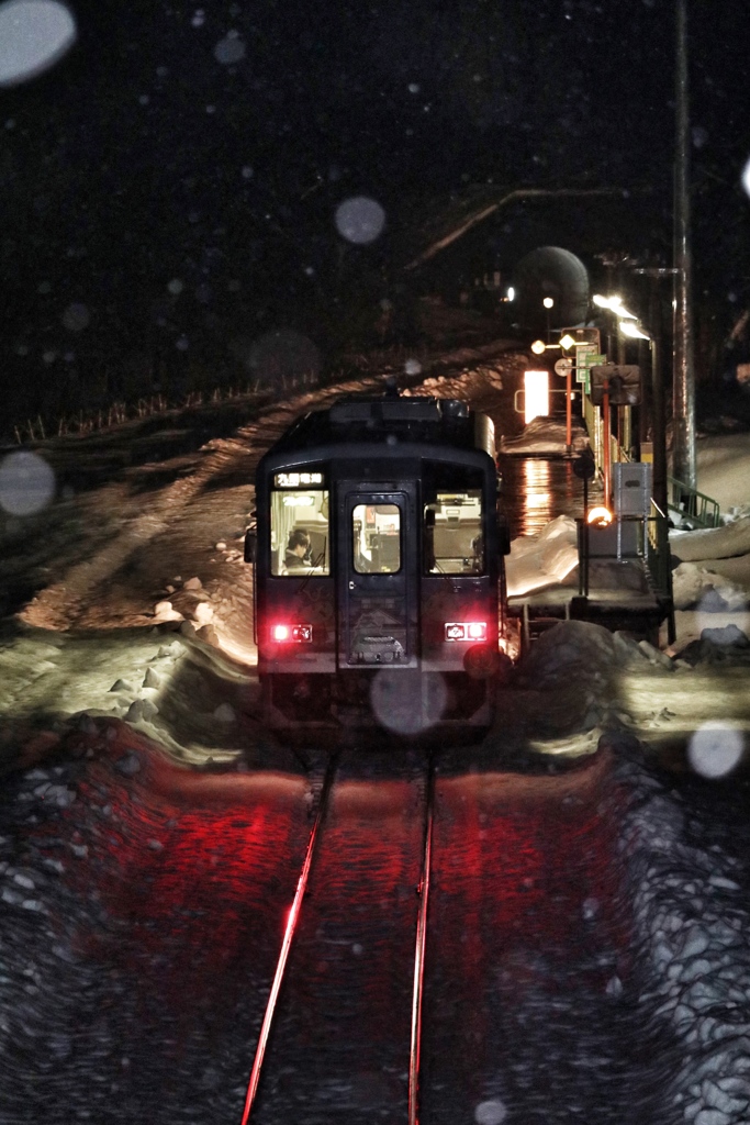 雪国の汽車