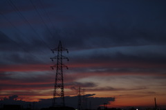 少し遅めの夕焼け