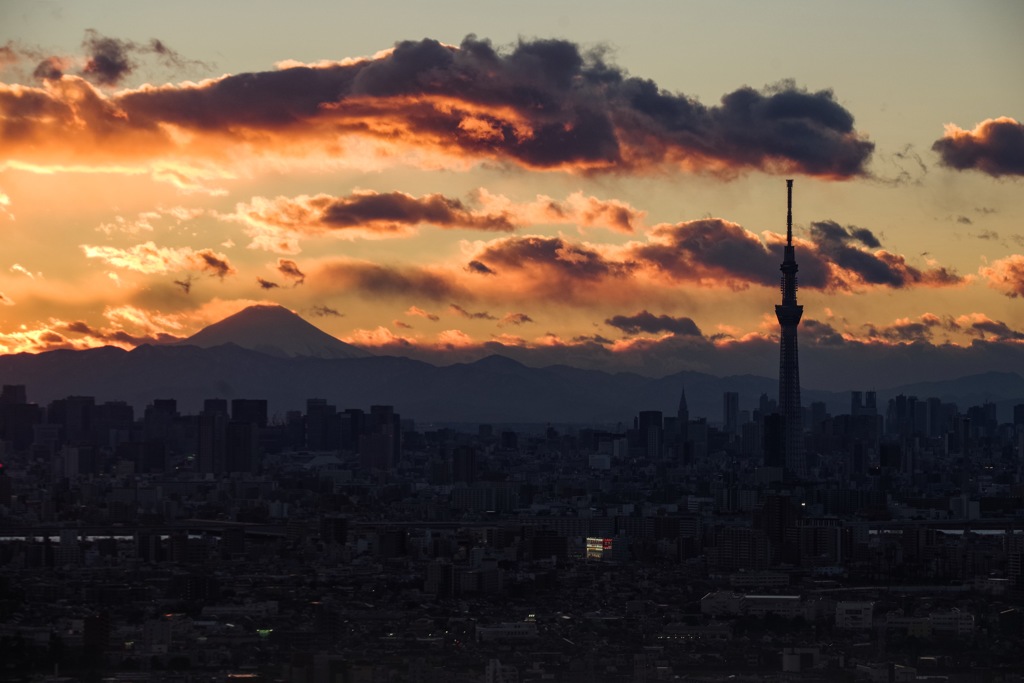 日没すぐの空