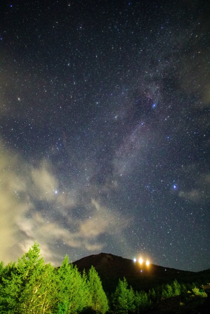 富士山と天の川