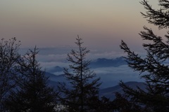 夕暮れの雲海