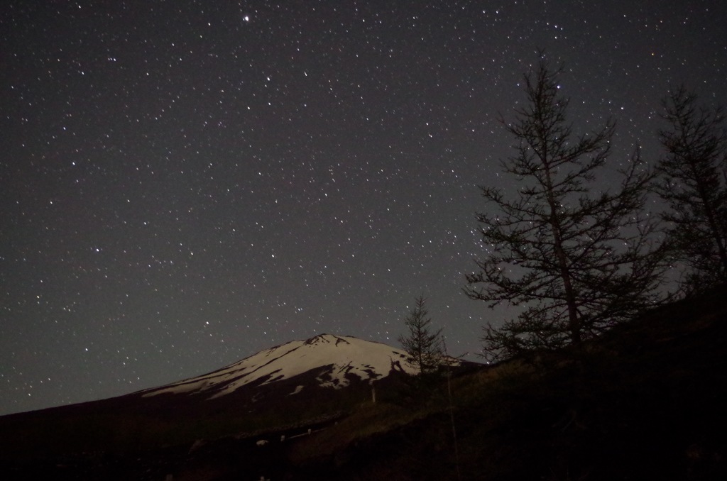 富士山と星空