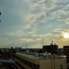 夕陽と鉄塔