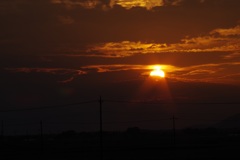 栃木の夕陽