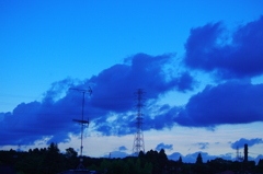 夕暮れ時の雲(左)