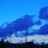 夕暮れ時の雲(左)