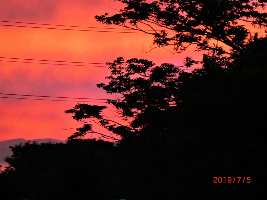 深紅に染まる