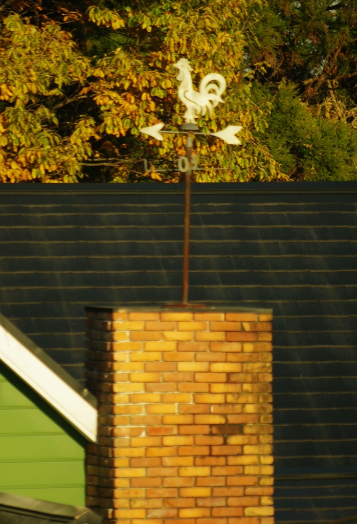 夕日の当たる家