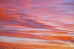 一瞬の輝き　夕陽