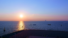 海ほたるからの夕日