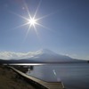 山中湖と太陽