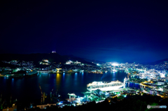 鍋冠山の夜景１