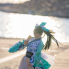 秋海に舞う