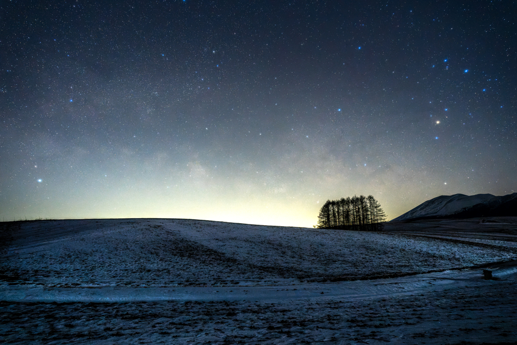 雪原を照らす星たち