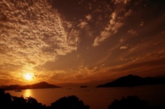 瀬戸内海の夕焼け