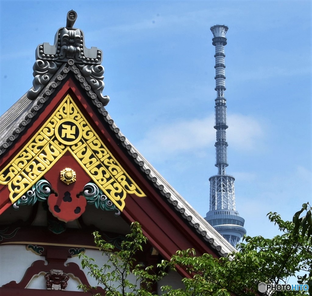 スカイツリーと浅草寺