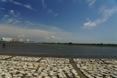 空と海の青