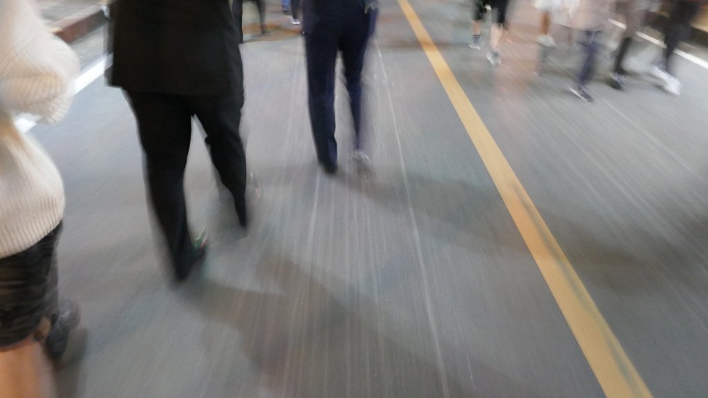 川越まつりを歩く人
