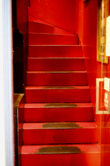 赤い階段　ベルビアで。